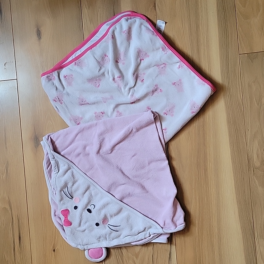 *3/$15* Carter's JOY Girl Baby Bath Towels Pink Mouse